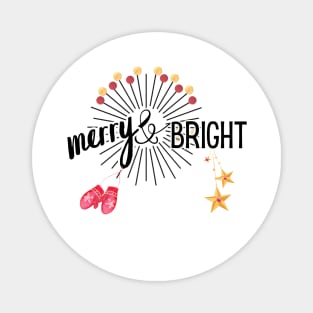 Merry and Bright for the Christmas Season with Starburst Magnet